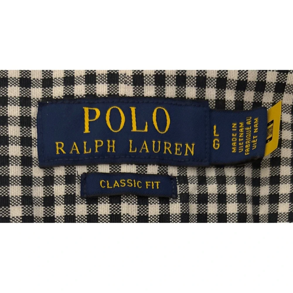 Polo Ralph Lauren Men's Classic Fit Gingham‎ Button Down Shirt Size L